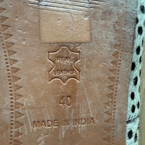 Black and White Polka Dot Mules with Tassels - Picture 4 of 4